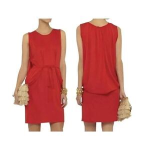 Stella McCartney Sleeveless Draped Tie Waist Grecian Cocktail Dress Sz 40 (US 6)